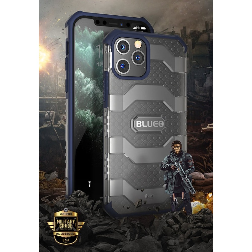 Blueo Military Grade Drop Protection Case for iPhone 12 Pro Max Blue