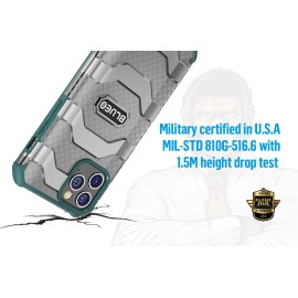Blueo Military Grade Drop Protection Case for iPhone 12 Pro Max Blue