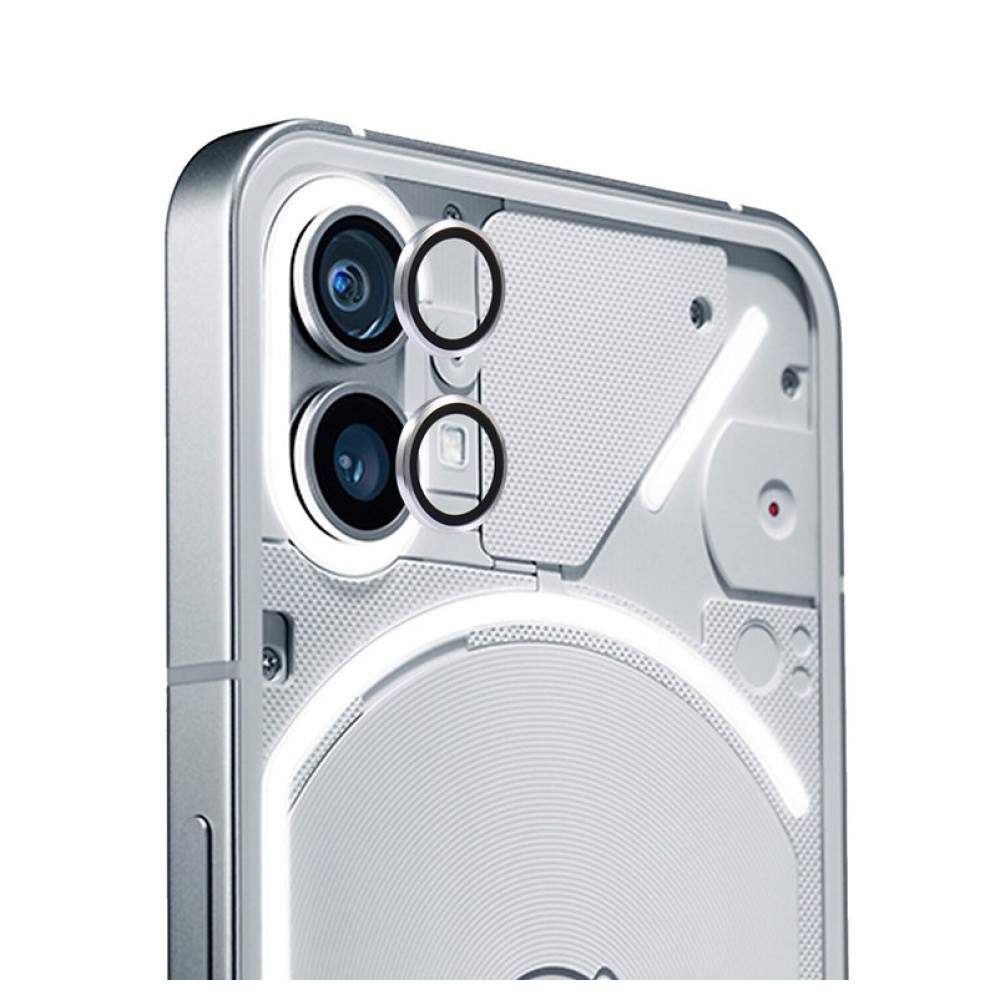 Blueo Camera Lense Protector 9H Aluminium Ring for Nothing Phone 1 Silver