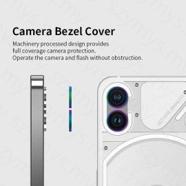Blueo Camera Lense Protector 9H Aluminium Ring for Nothing Phone 1 Silver