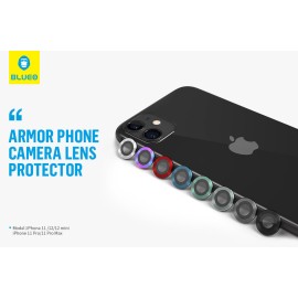 Blueo 9H Ring Metal Camera Lens Protector for iPhone 12 Pro Black