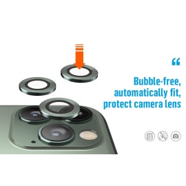 Blueo 9H Ring Metal Camera Lens Protector for iPhone 12 Pro Black